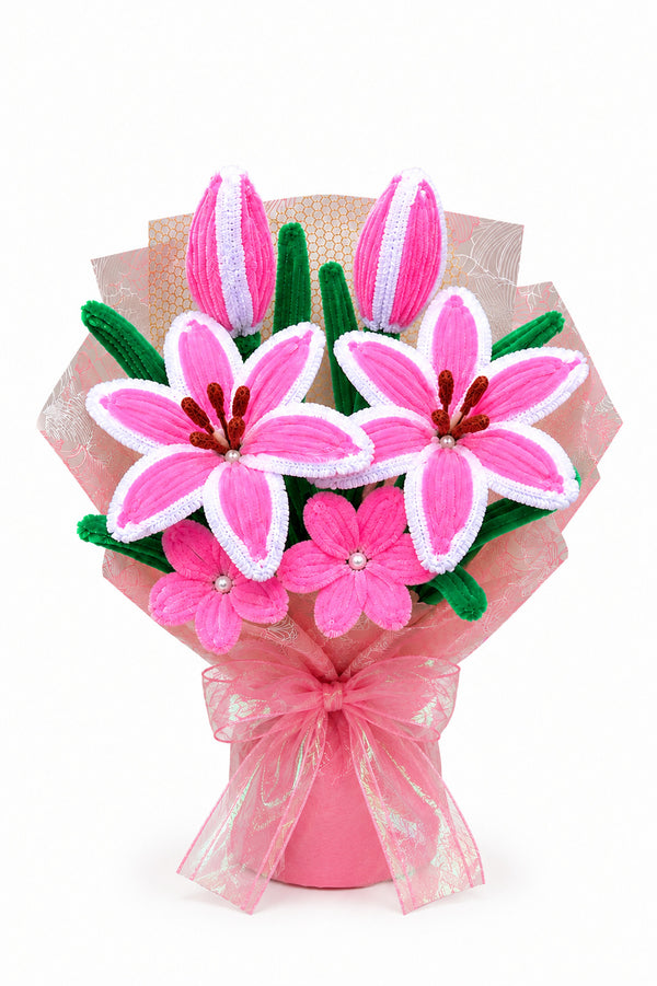 AGANTUK Handmade Pipe Cleaner/Chenille Stems Flower Bouquet