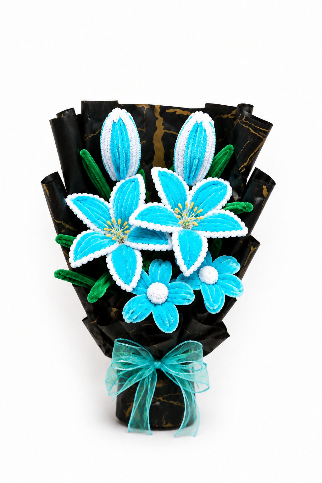 AGANTUK Handmade Pipe Cleaner/Chenille Stems Flower Bouquet