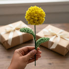 AGANTUK Dalia Artificial Flower, Yellow, Pipe Cleaners, for Gifting or Home & Office Décor, 1 Piece (1, Yellow)