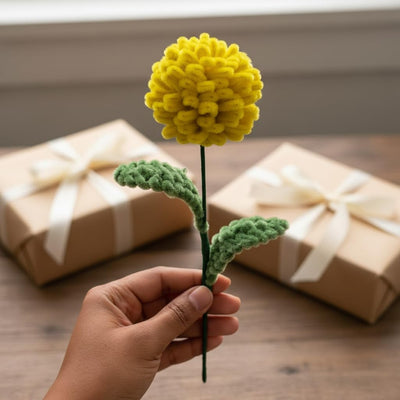 AGANTUK Handmade Pipe Cleaner Dahlia Flower – 1 Piece