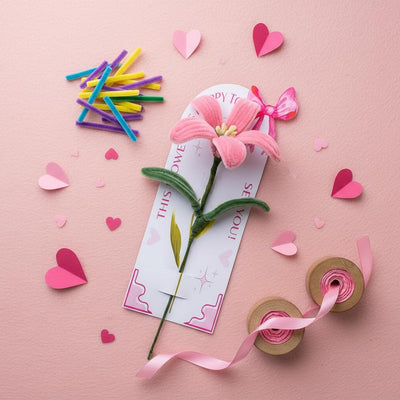 AGANTUK Handmade Pipe Cleaner Lily Flower – 1 Piece