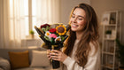 Handmade Crochet Flower Bouquet – 6 Mixed Flowers Gift Wrapped