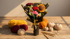 Handmade Crochet Flower Bouquet – 6 Mixed Flowers Gift Wrapped
