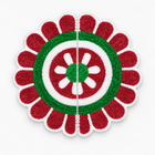Agantuk Handmade 2-Piece Wool Rexine Flower Rangoli Mat for Festive Decor