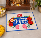 Agantuk Handcrafted Shubh Dhanteras Rangoli Rexine Mat for Festive Decor