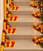 Agantuk Handmade Charan Rangoli for Diwali & Festive Décor